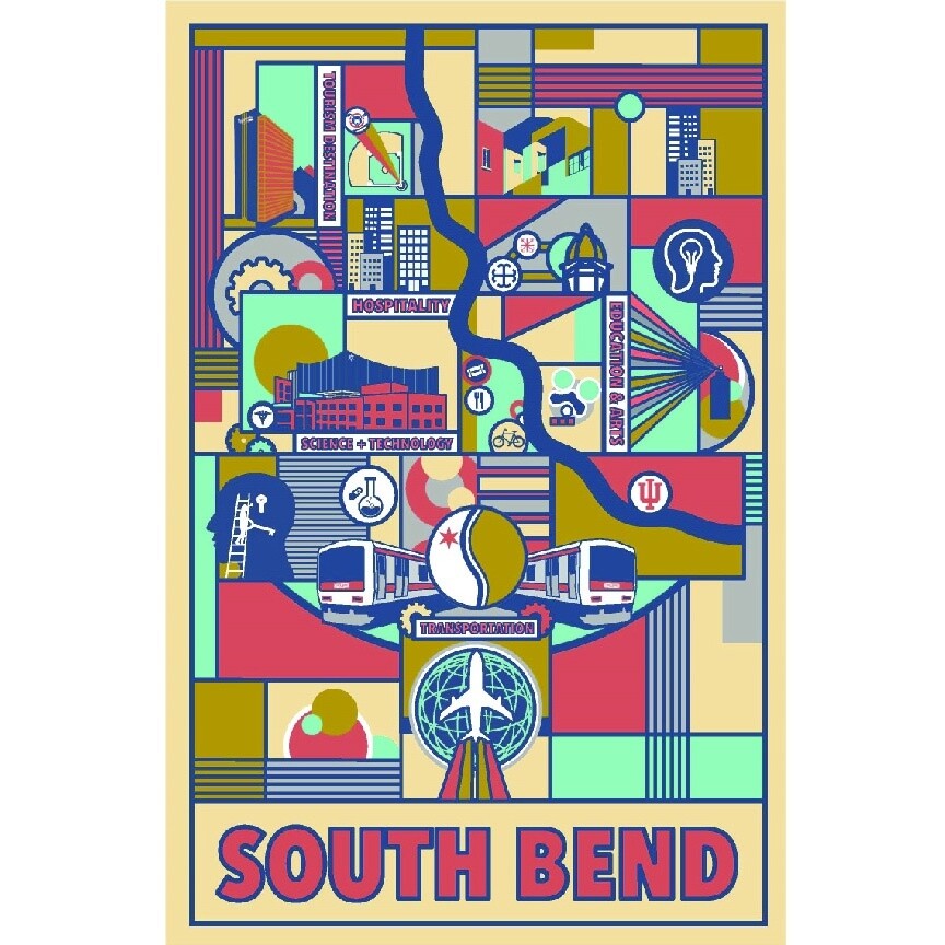 SOUTH BEND &quot;NEXT 100 YEARS&quot; POSTER 1ST PLACE