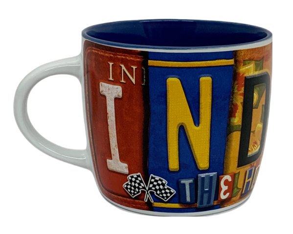 INDIANA LICENSE PLATE MUG