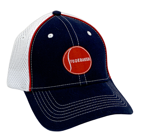 NAVY RED BALL HAT