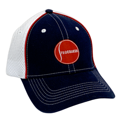 NAVY RED BALL HAT