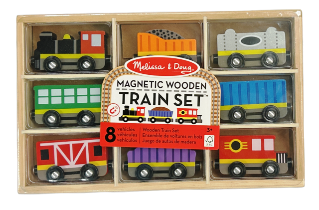 MAGNETIC WOODEN TRAIN CARS