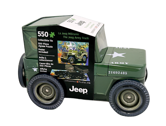 MILITARY JEEP PUZZLE TIN