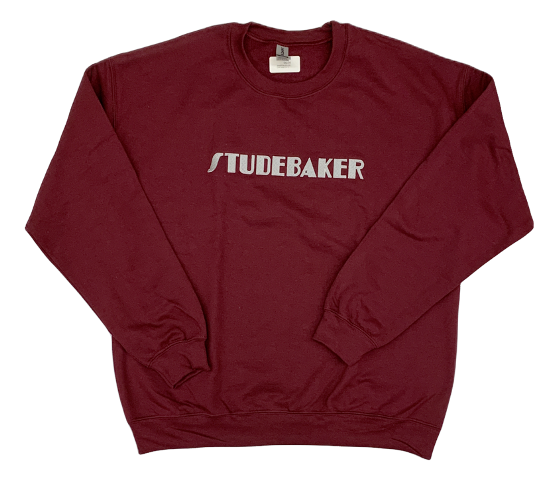 MAROON STUDE CREWNECK, Size: M