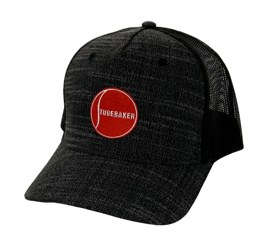 BLK HEATHER RED BALL HAT