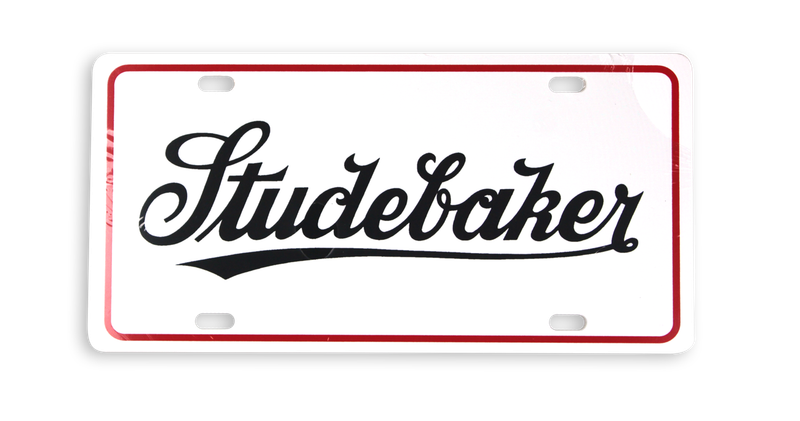 STUDEBAKER SCRIPT LICENSE PLATE
