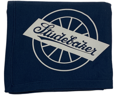 NAVY WHEEL LOGO BLANKET