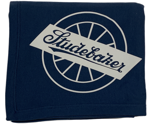 NAVY WHEEL LOGO BLANKET