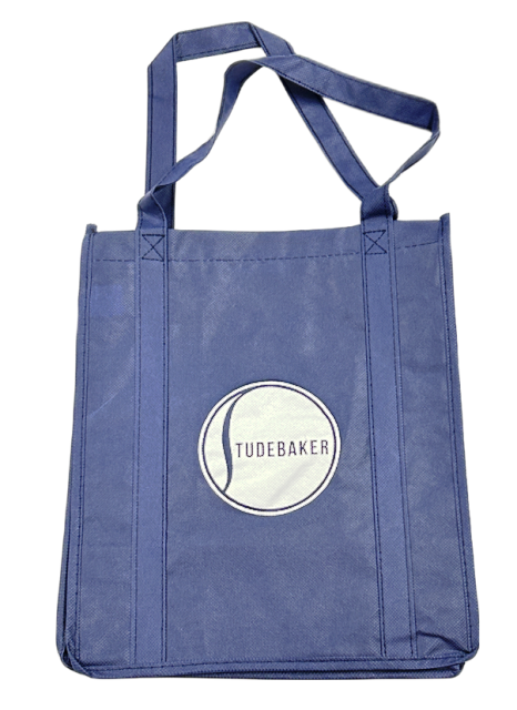 NAVY GROCERY BAG