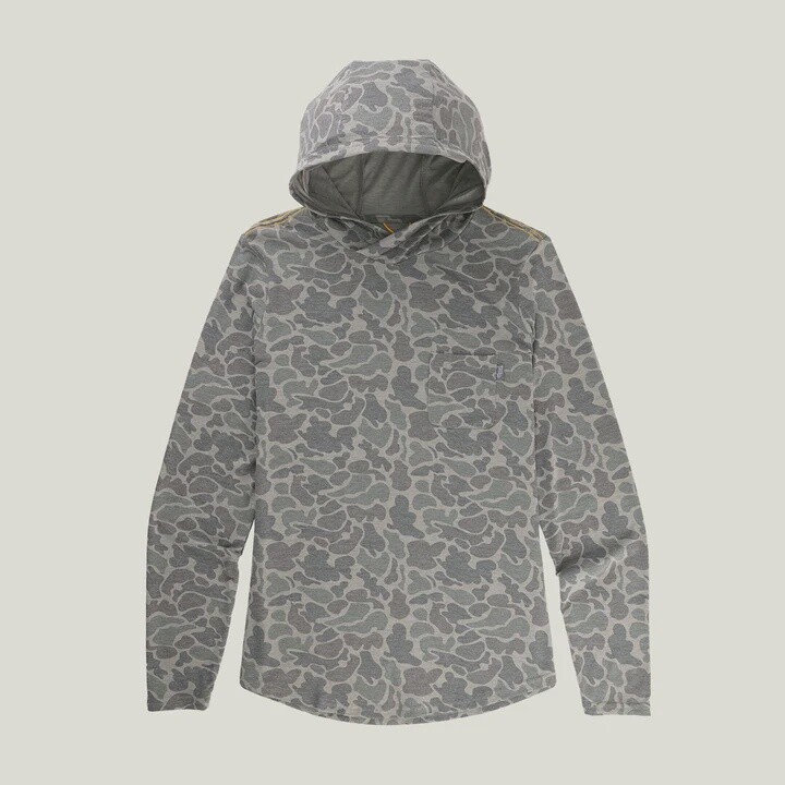 WOMENS BUXTON HOODIE DARK GREEN MALLARD CAMO, Size: XS
