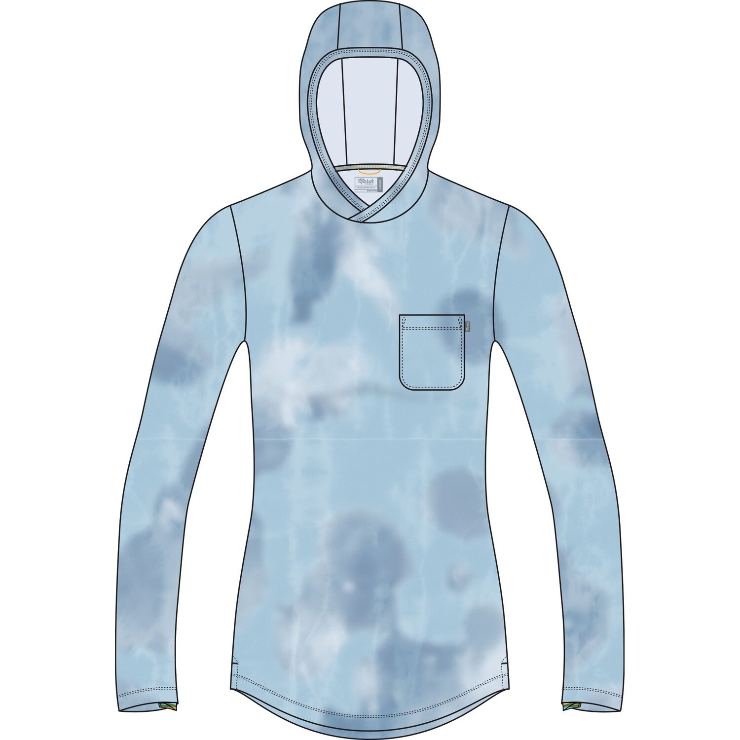 WOMENS BUXTON HAGOOD HD LIGHT BLUE SALT CAMO
