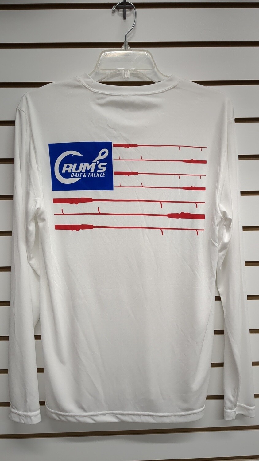 CRUMS ROD FLAG LOGO WHITE, Size: S