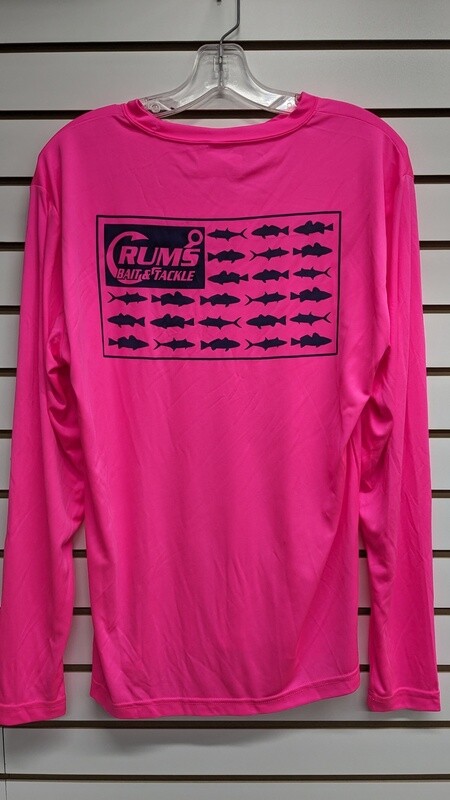 CRUMS FISH FLAG LOGO NEON PINK