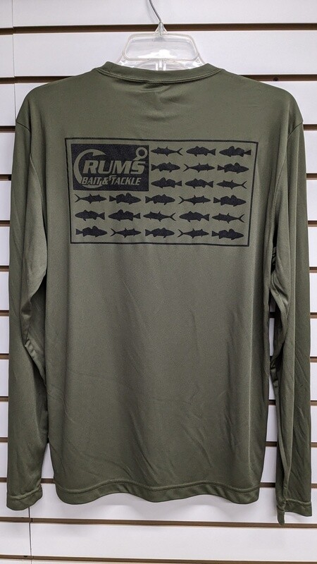 CRUMS FISH FLAG LOGO OLIVE DRAB