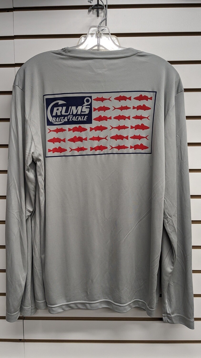 CRUMS FISH FLAG LOGO SILVER, Size: S