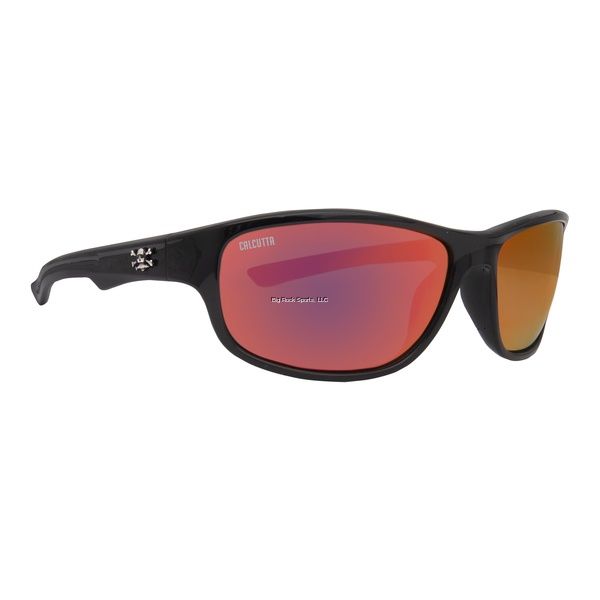 Calcutta C1RM Columbia Sunglasses Shiny Black Frame Red Mirror lens