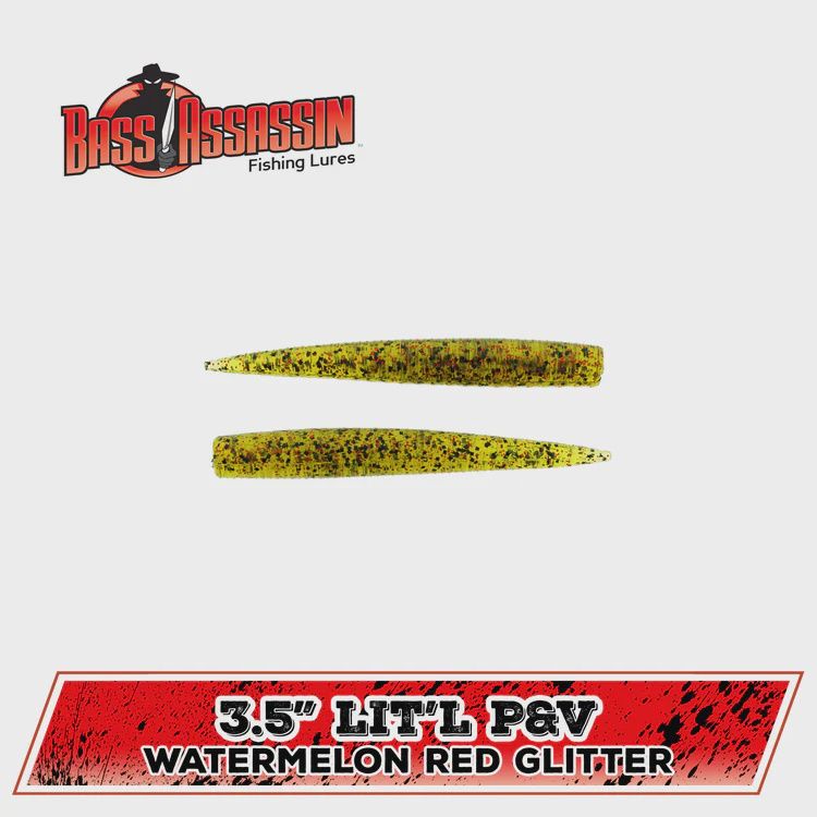 3.5&quot; LIT&#39;L P &amp; V -FW, COLOR: WATERMELON RED GLITTER