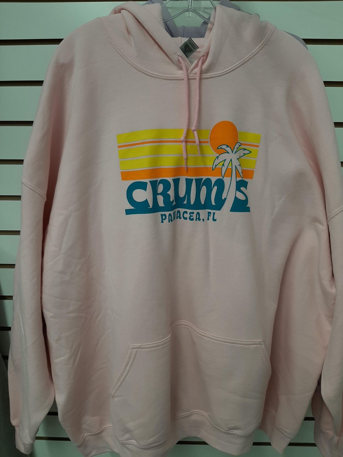 CRUMS HOODIE PALM TREE, Size: SMALL, COLOR: LT. PINK