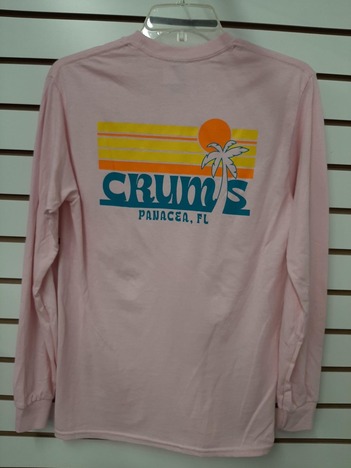 CRUMS WOMENS LS TEE PALM TREE, Size: SMALL, COLOR: LT. PINK