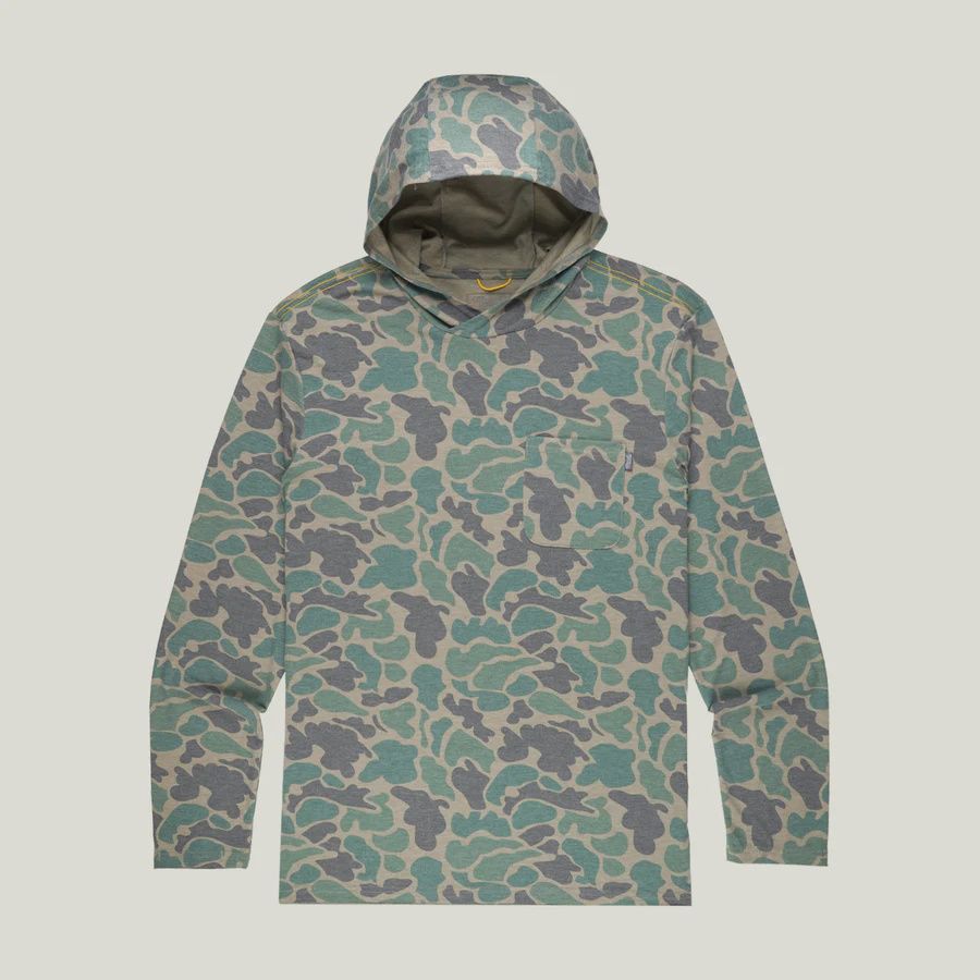 BUXTON HAGOOD HOOD GREEN MALLARD CAMO