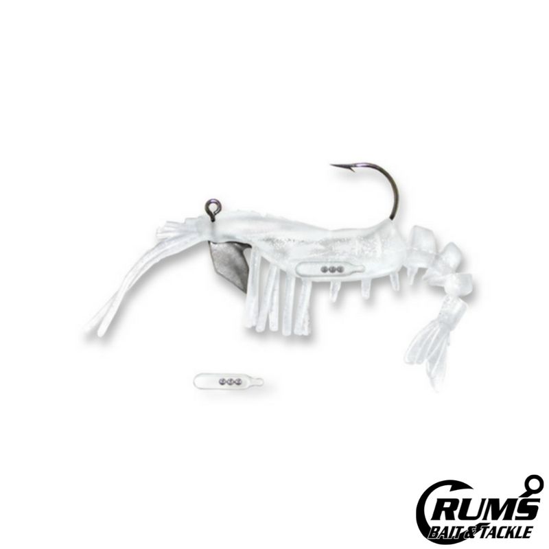 E-VS35R-14-33 RATTLER SHRIMP 3.5&quot; GLOW GHOST