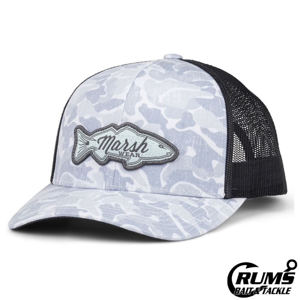REDFISH LOGO TRUCKER HAZY COPAHEE CAMO