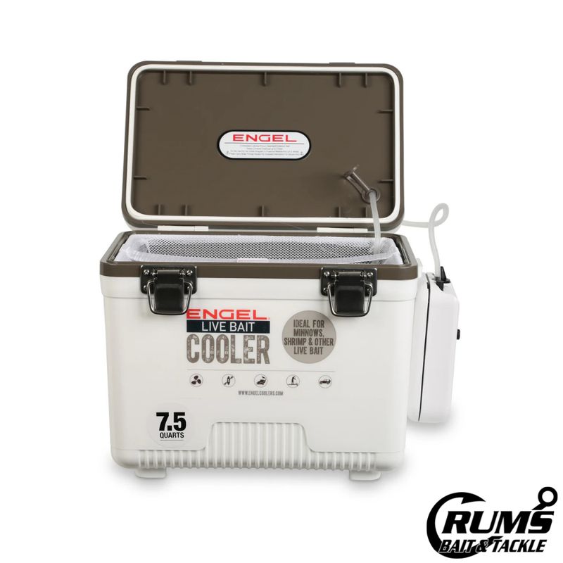 LIVE BAIT COOLER WHITE W/NET