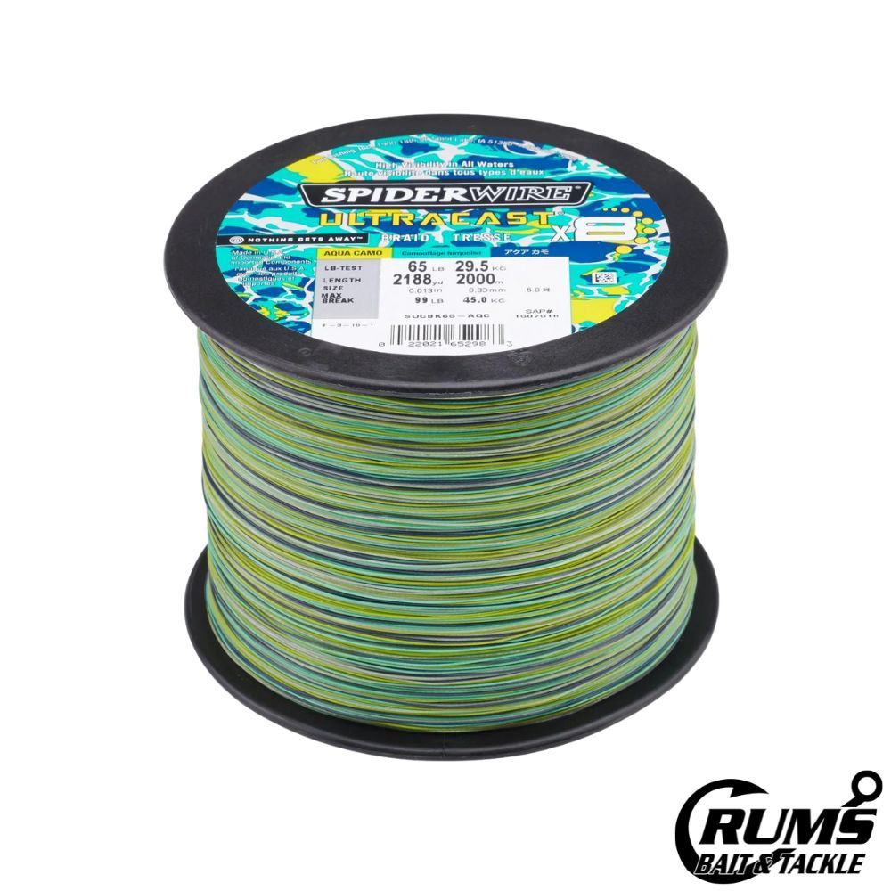 AQUA CAMO BULK SMALL SPOOLS-2188YDS, Size: 10LB