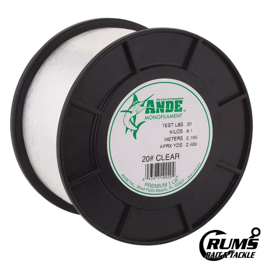 PREMIUM 1LB SPOOL MONO LINE, Size: 15#, COLOR: CLEAR