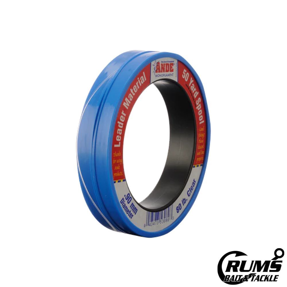 ANDE MONO LEADER WRIST SPOOL CLEAR, Size: 20LB