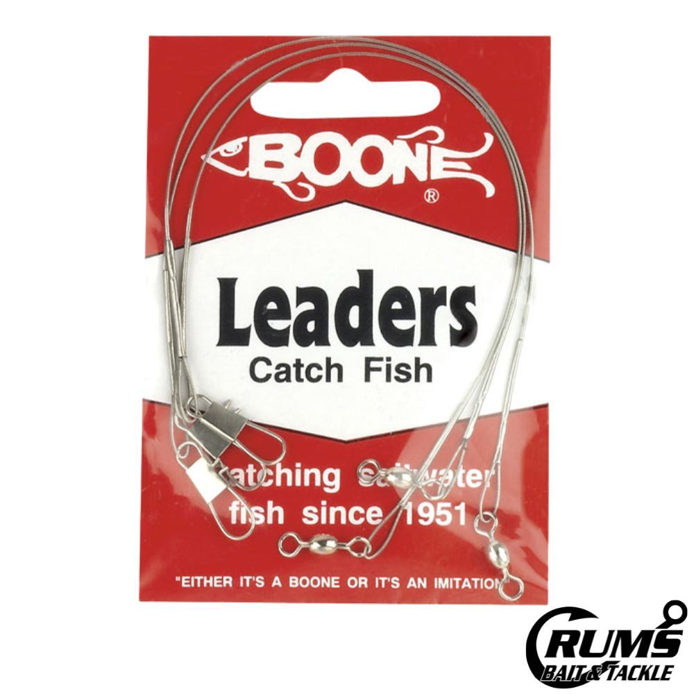 3 PK NYLON COATED BRIGHT SS WIRE LEADER, Size: 6&quot; 20LB