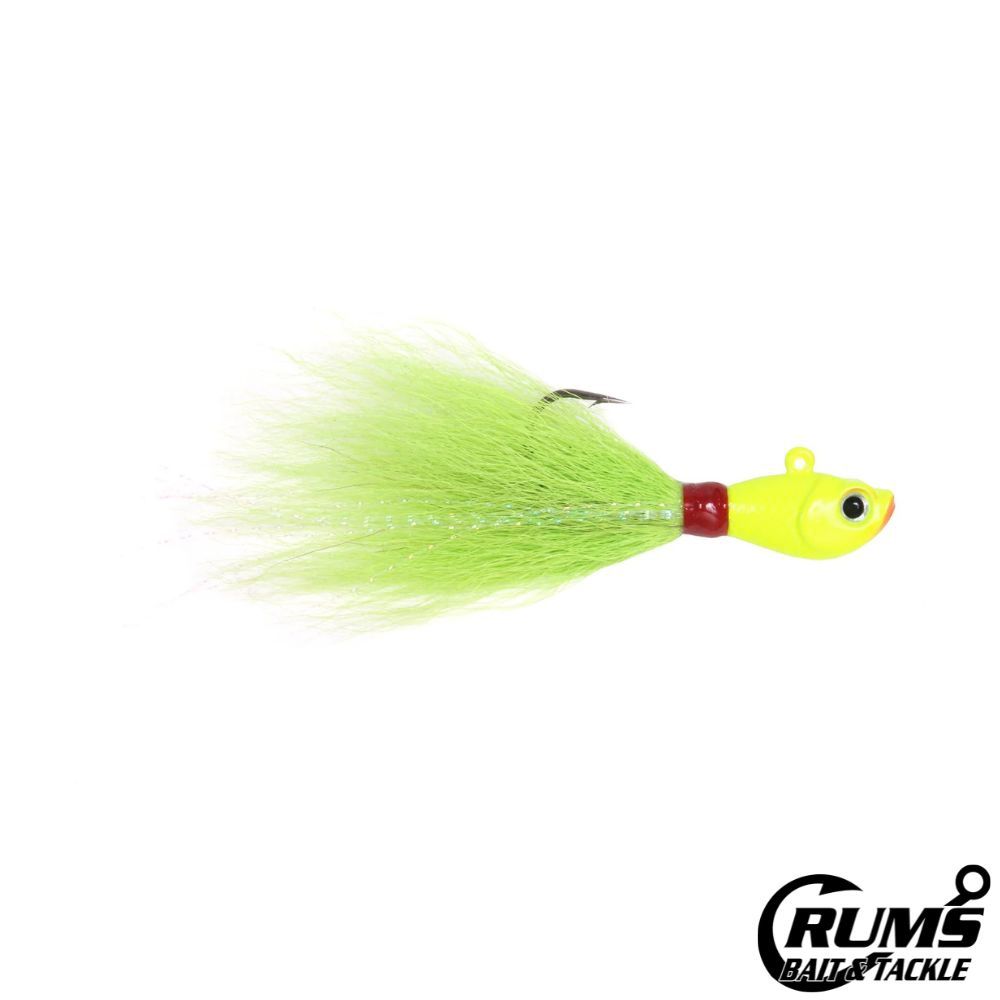 BUCKTAIL JIG, WEIGHT: 1/2 OZ, COLOR: CHARTRUESE HEAD/TAIL