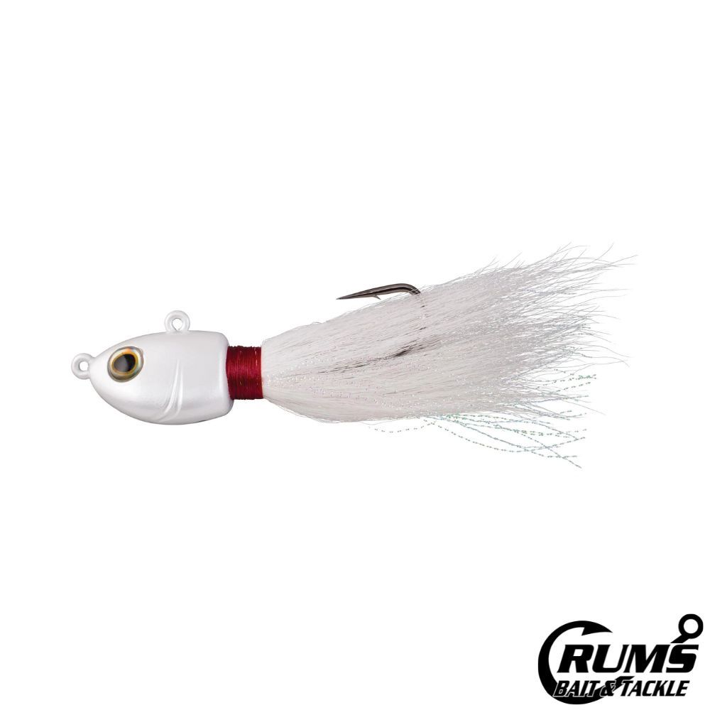 FUSION19 BUCKTAIL JIG, COLOR: WHITE, Size: 4 OZ
