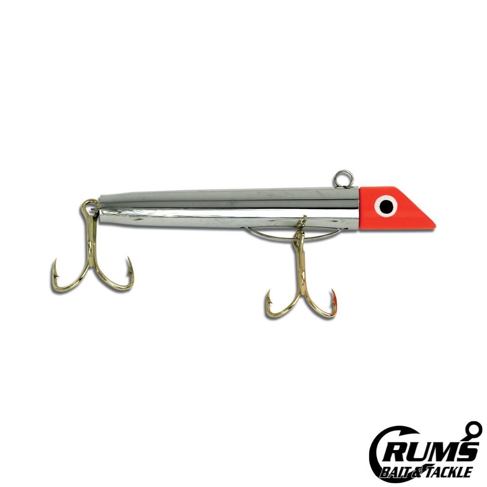 500 SERIES PLUG, Size: 3&quot; / 1 OZ / #2&amp;4 HOOKS, COLOR: RED CHROME / GOLD HOOK