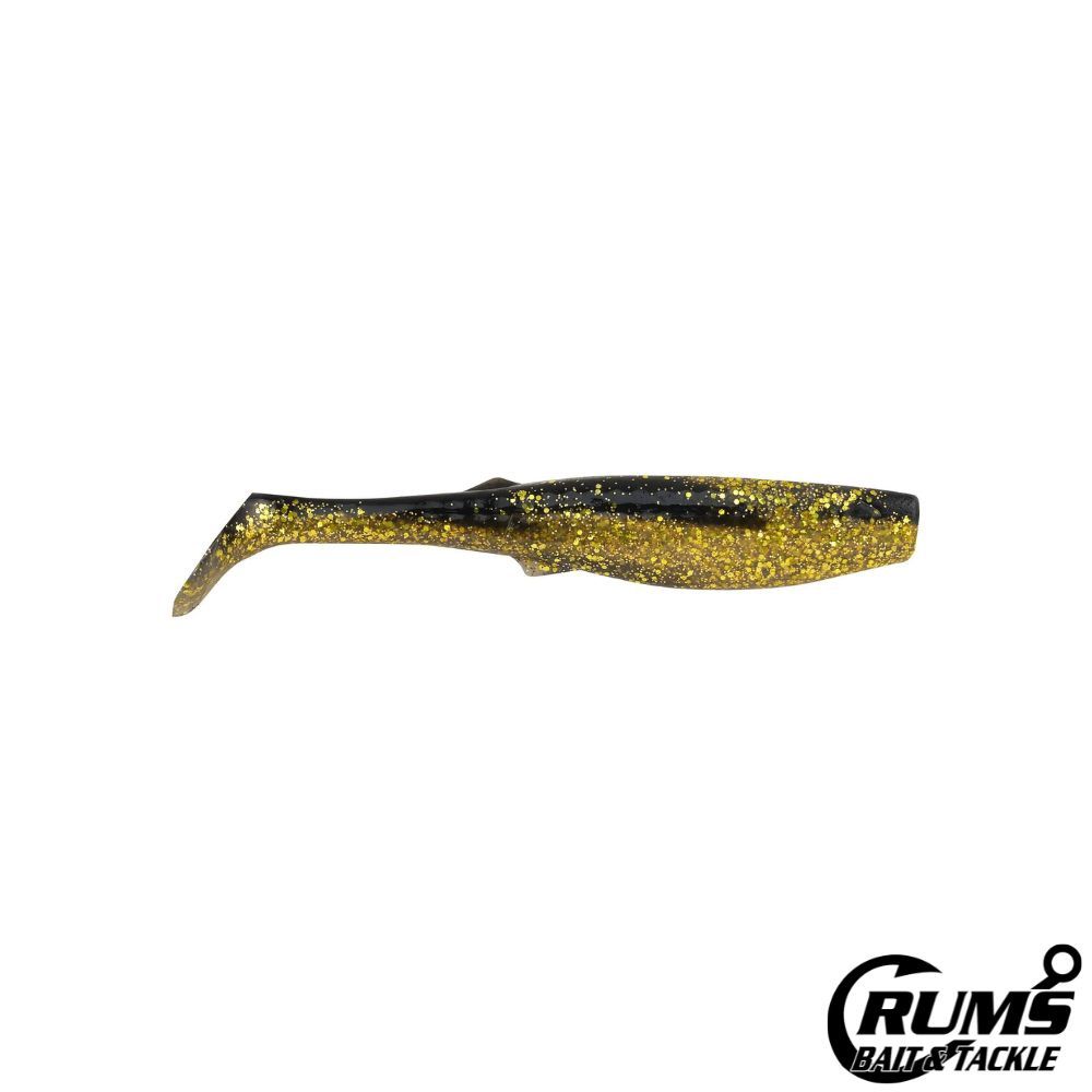 GULP  SW PADDLESHAD, COLOR: BLACK GOLD, LENGTH: 4IN