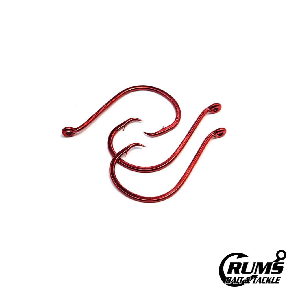 OCTOPUS CIRCLE (INLINE POINT), Size: 1/0, COLOR: RED