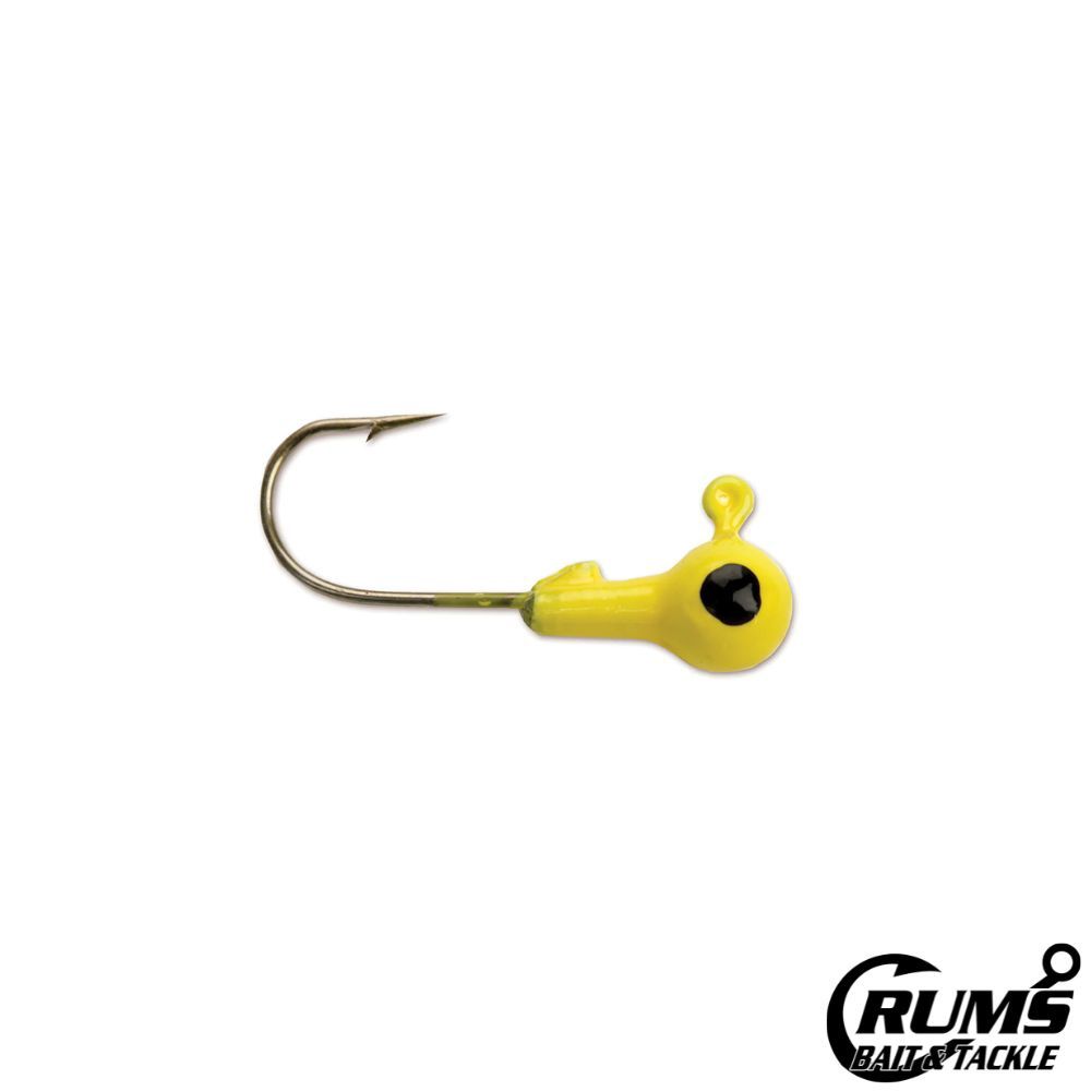 ROUND JIG HEAD, Size: 1/16 OZ / SZ 4 HOOK, COLOR: YELLOW