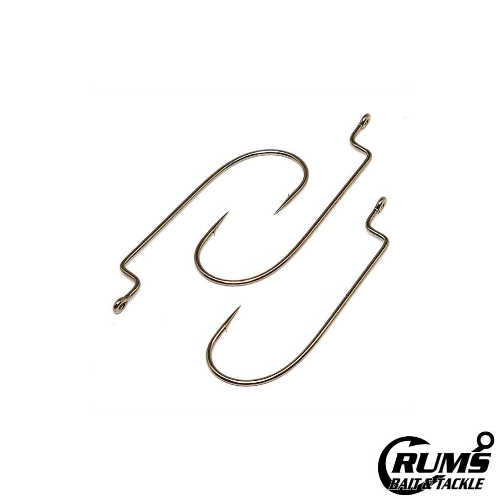 WORM, OFFSET SHANK, O&#39;SHAUGHNESSY BEND, COLOR: BRONZE, Size: 1/0, QTY/PACK: 5/6