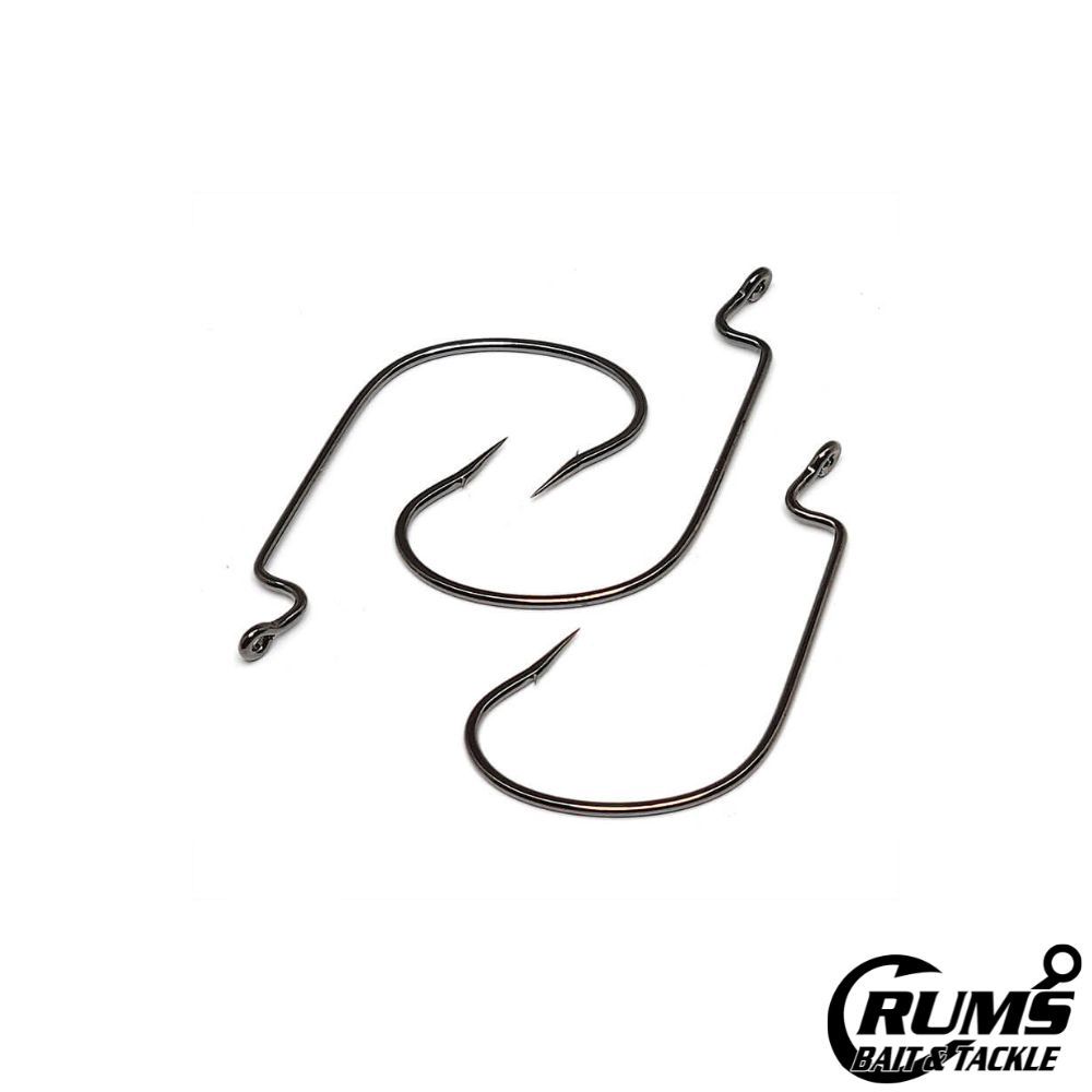 WORM G-LOCK HOOK, Size: 1/0, COLOR: NS BLACK