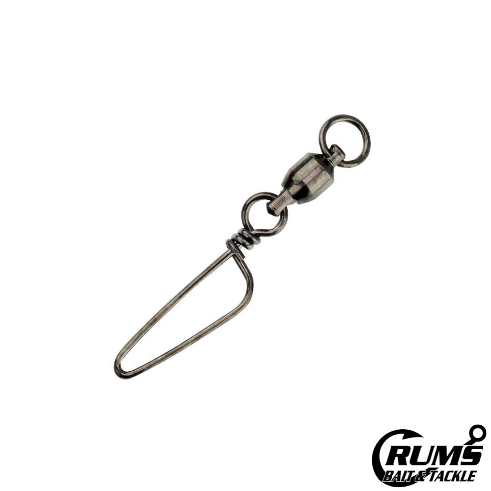BALL BEARING BLACK SWIVEL W/SS CL SNAP, Size: 3-50LB