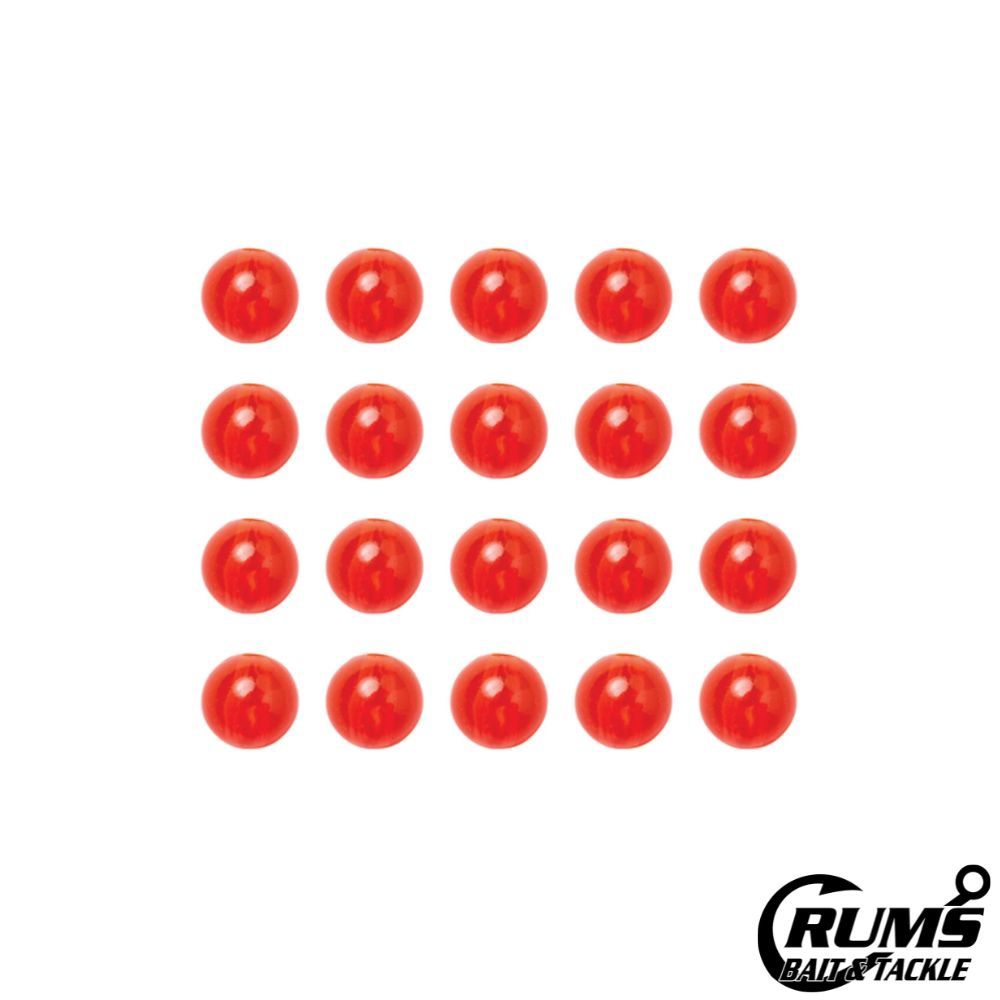 RED PLASTIC BEADS 8MM 20P, Size: 8MM
