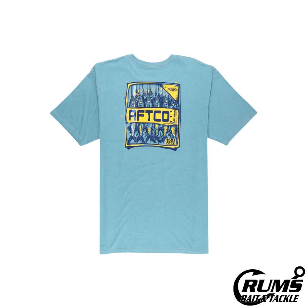PACK OF AFTCO SS T-shirt, Size: S, COLOR: AQUIFER HEATHER