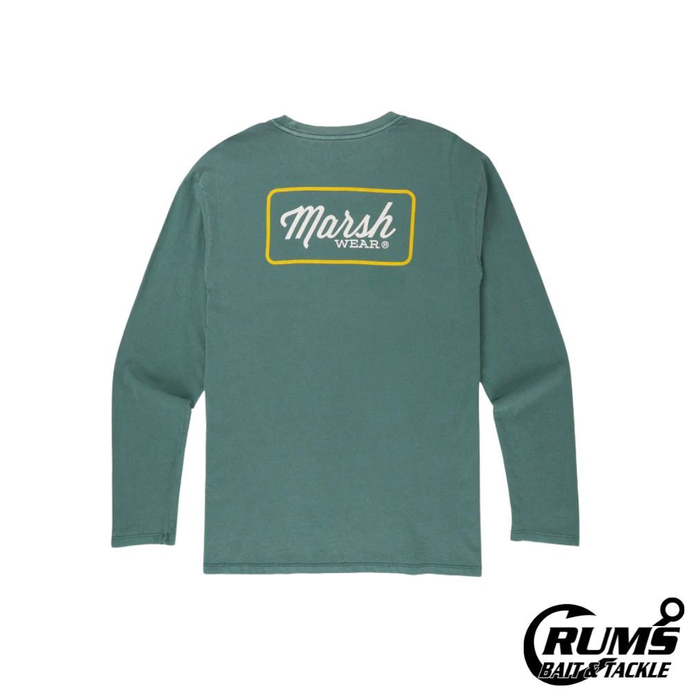 ON SALE SCRIPT LS TEE, Size: S, COLOR: DUCK GREEN