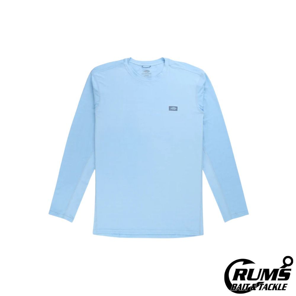 WOMENS AIR-O MESH LS PERF SHIRT, Size: XS, COLOR: AIRY BLUE HEATHER