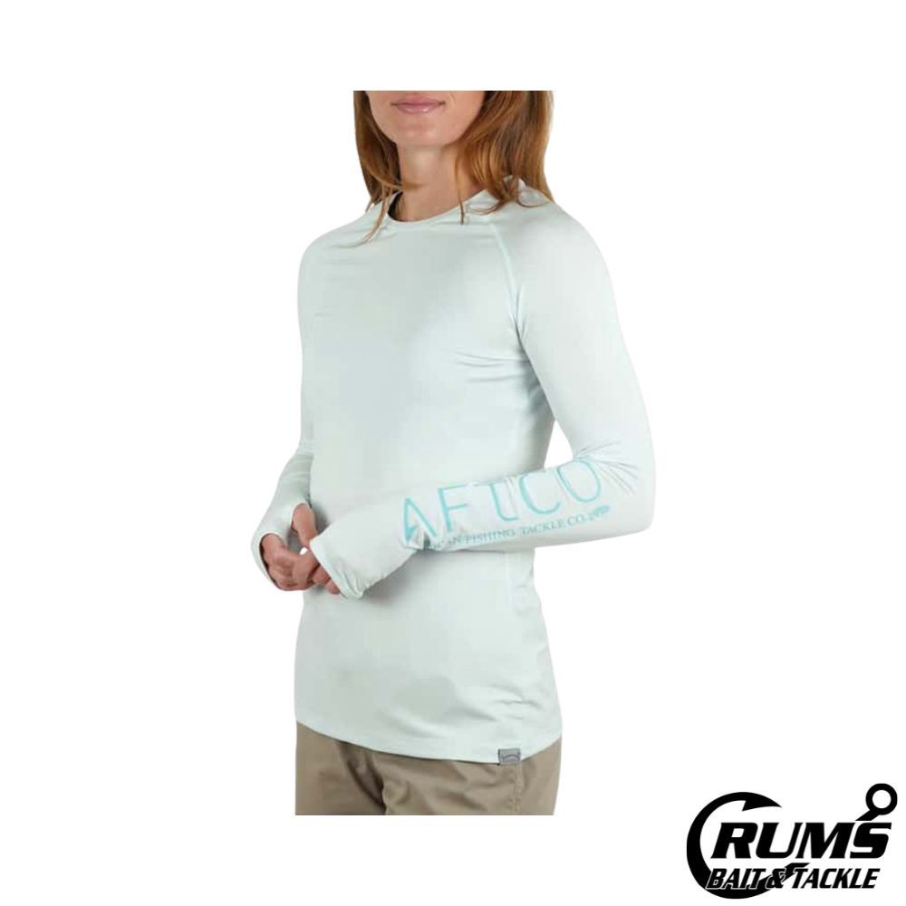 WOMENS SAMURAI LS SUN PROTECTION SHIRT, Size: XS, COLOR: MINT HEATHER