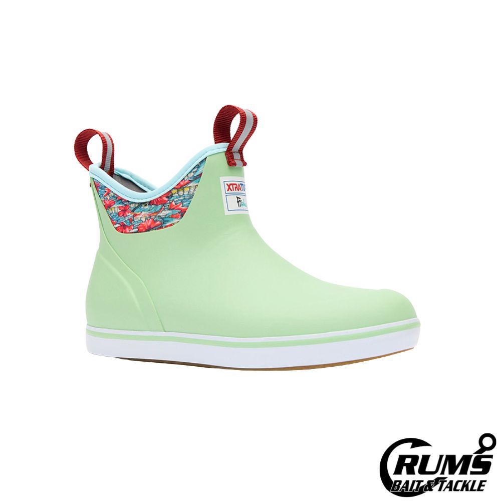 WOMENS FISHE WEAR 6IN ANKLE DECK BOOT, COLOR: GREEN, Size: 5