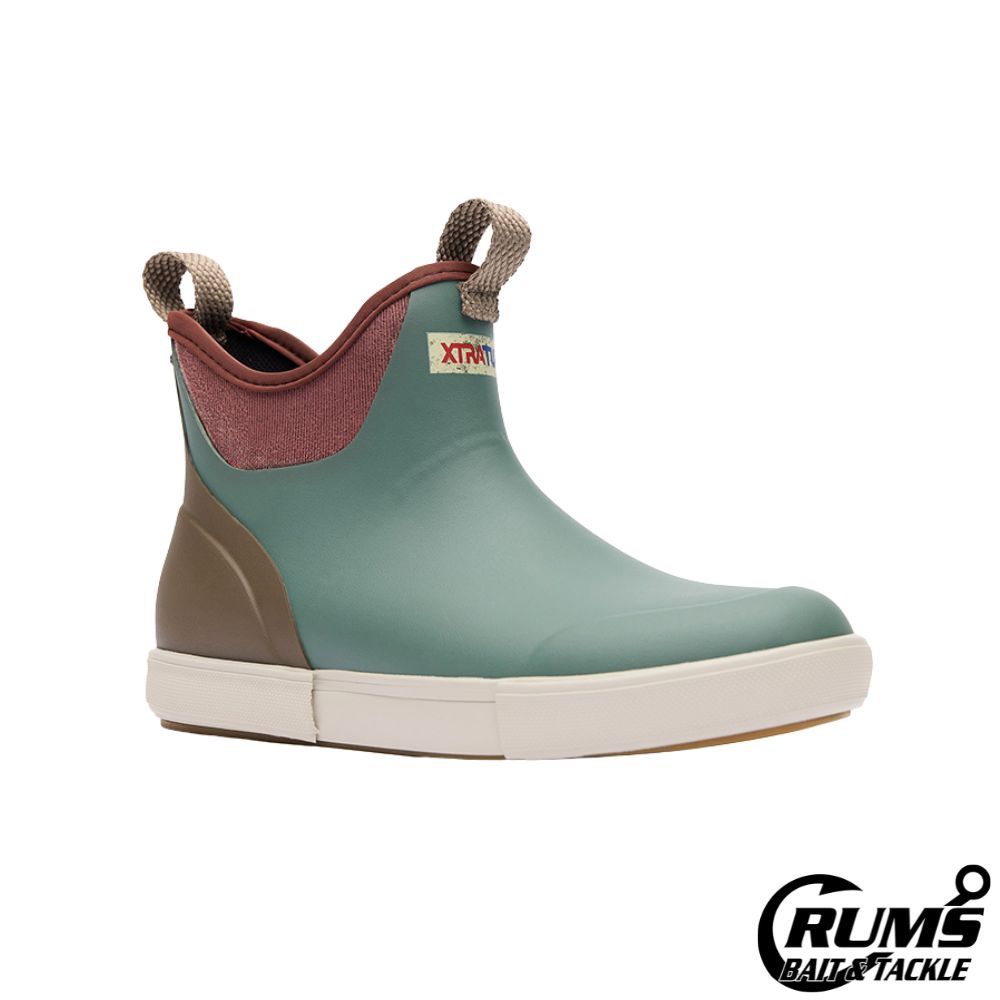 WOMENS VINTAGE 6 IN ANKLE DECK BOOT, COLOR: VINTAGE SAGE, Size: 5
