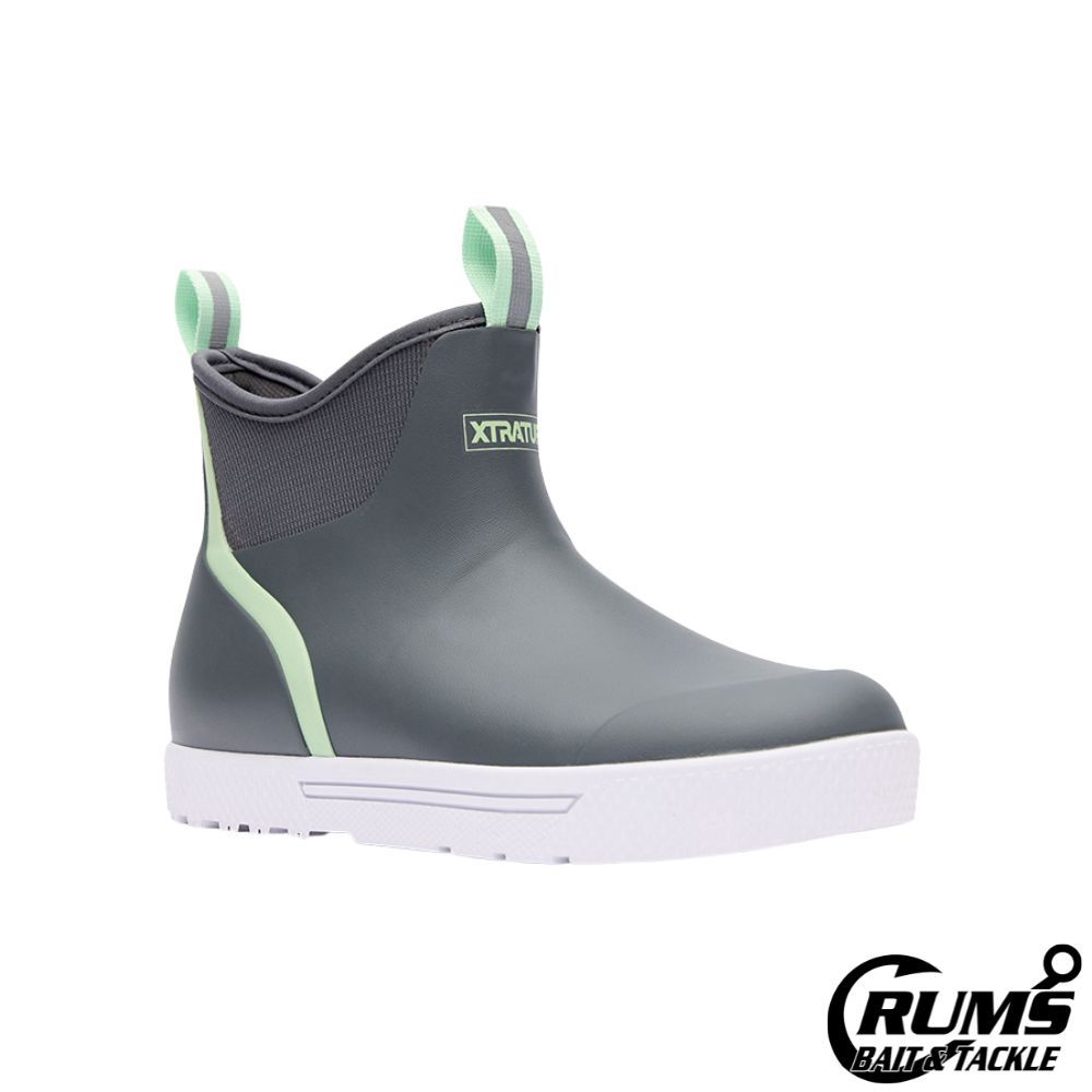 WOMENS WHEELHOUSE 6 IN ANKLE DECK BOOT, COLOR: GREY, Size: 6