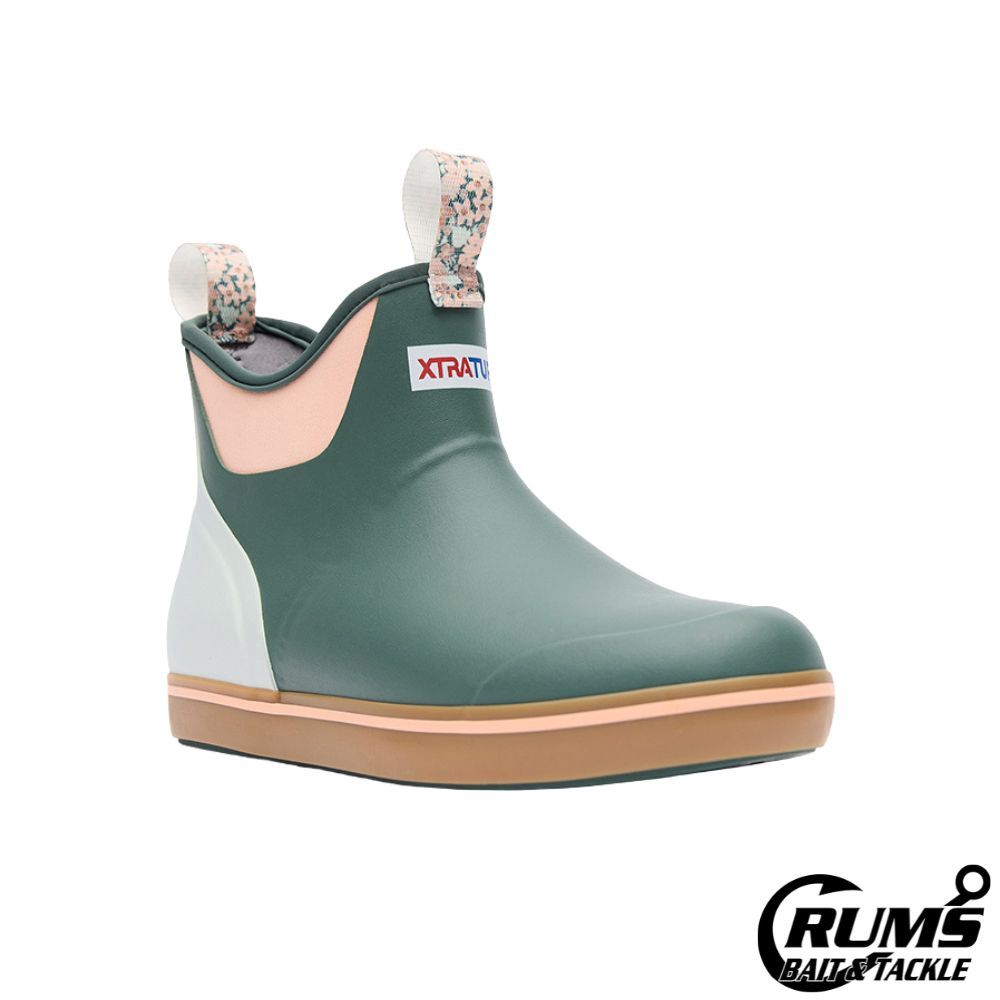 WOMENS 6IN ANKLE DECK BOOT, COLOR: GARDEN GREEN, Size: 5