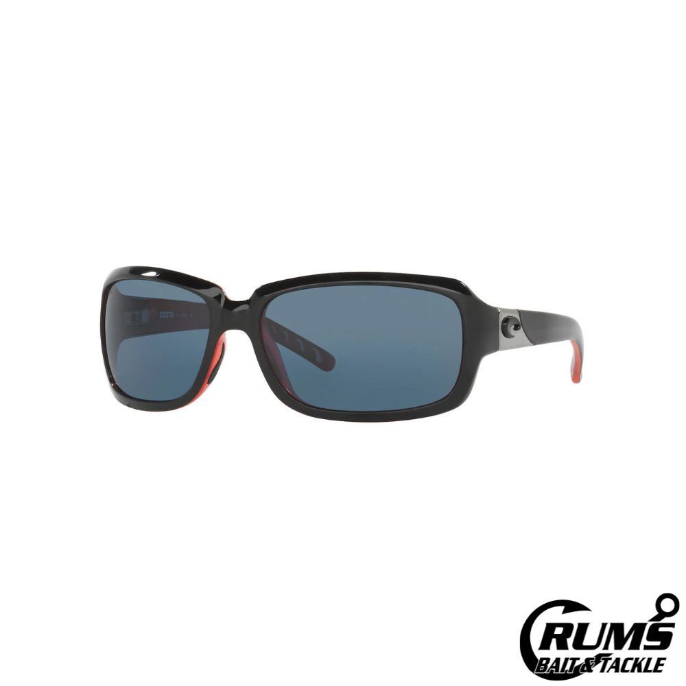 ISABELA, FRAME: BLACK/CORAL, LENS: GRAY 580P