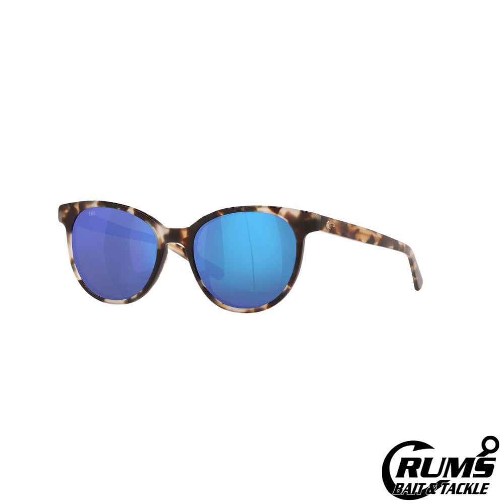 ISLA, FRAME: SHINY TIGER COWRIE, LENS: BLUE MIRROR 580G